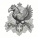 Serbian orthodox eagles tattoo design idea