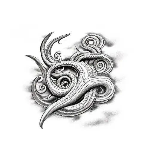 kraken sea monster and battleship sleeve tattoo tattoo design idea