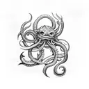 kraken sea monster tattoo design idea