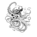 kraken sea monster tattoo design idea
