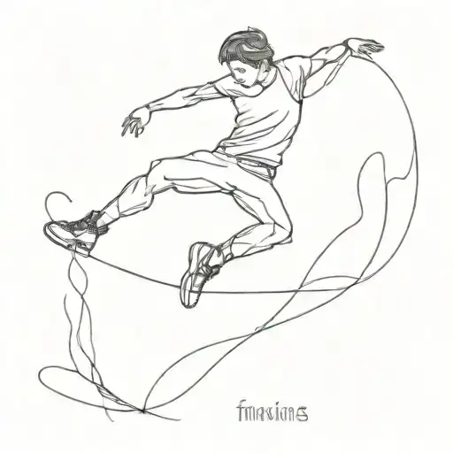 sometimes the only way is jumping I hope your not afraid of heights  tattoo design idea