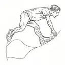 sometimes the only way is jumping I hope your not afraid of heights  tattoo design idea