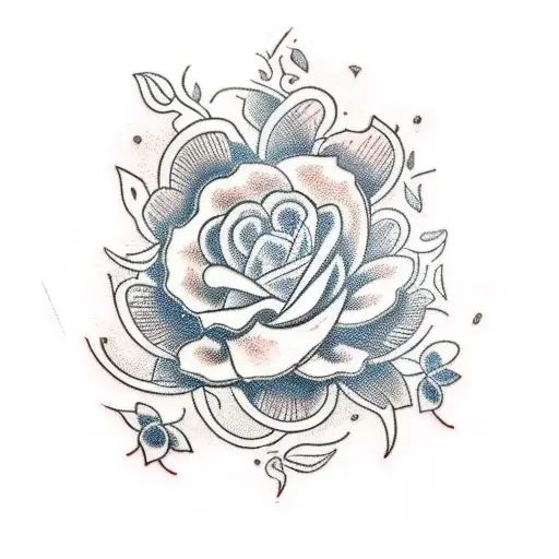 A traditional tattoo of a vintage camera with intricate floral patterns tattoo design idea