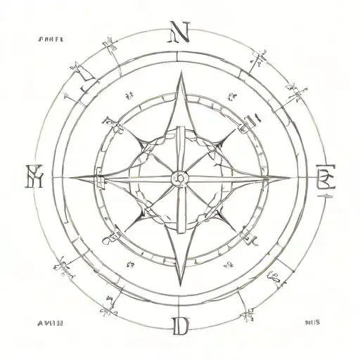 compass with astrology birth chart for april 28th 2022 tattoo design idea