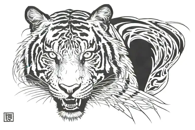 tiger eyes tattoo design idea
