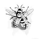 two bees as ghost tattoo design idea