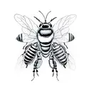 two bees as ghost tattoo design idea