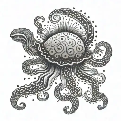 Artistic interpretation of a marine creature inspired by Hudson Valley folklore tattoo design idea