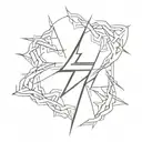 ac dc lightning tattoo design idea