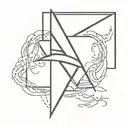 ac dc lightning tattoo design idea