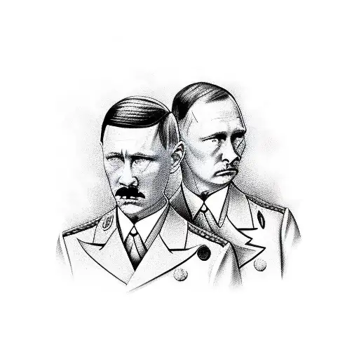putin und hitler liebesakt  tattoo design idea