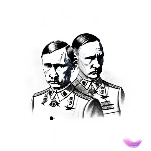 putin und hitler liebesakt  tattoo design idea