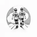 dad and little boy holding hands walking up stairs leading to heaven and wearing soccer jersey with GARCIA and number 8 tattoo design idea