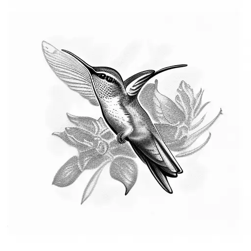 humming bird with 1928-2014 in Roman numerals  tattoo design idea