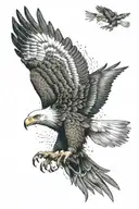eagle flying albania croatia tattoo design idea