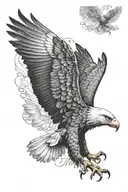 eagle flying albania croatia tattoo design idea