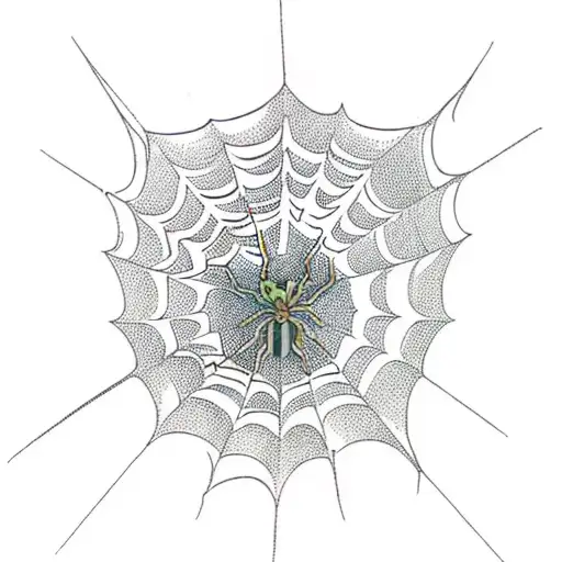 spider web with the letters STS tattoo design idea