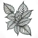 Mint leaf, calmness tattoo design idea