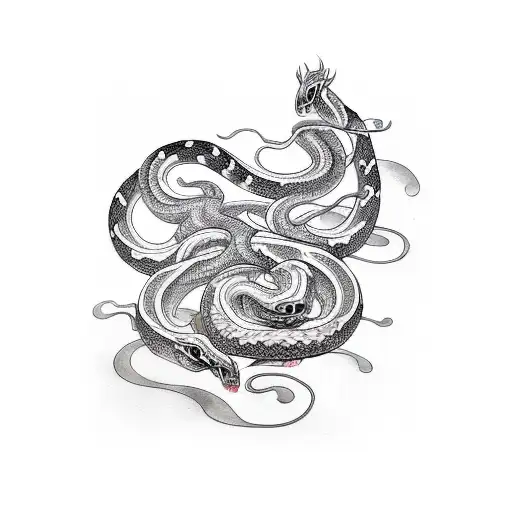 taurus snake tattoo design idea
