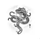 taurus snake tattoo design idea