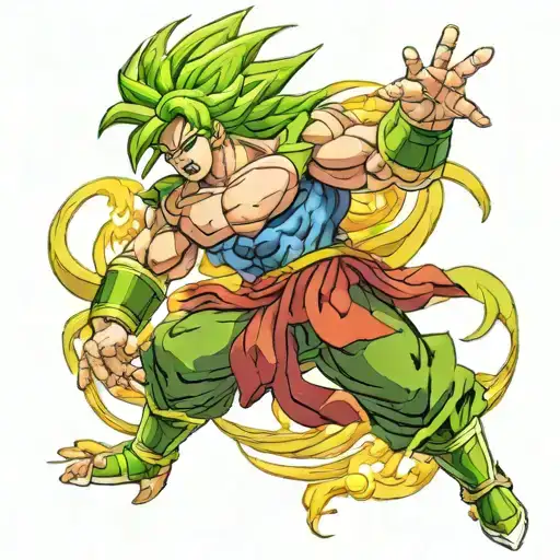 broly dragon ball tattoo design idea