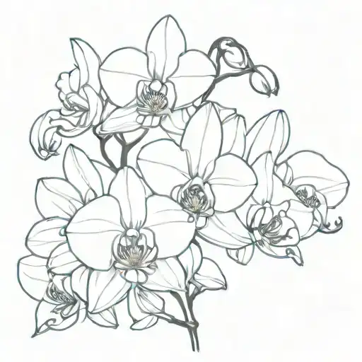 Type 1 blue orchid tattoo design idea