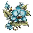 Type 1 blue orchid tattoo design idea