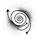 spiral galaxy inside a triangle tattoo design idea