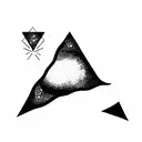 spiral galaxy inside a triangle tattoo design idea