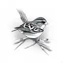 3 sparrows  tattoo design idea