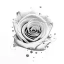 The name Zyon with roses in the background and an autism symbol in the letter Z tattoo design idea