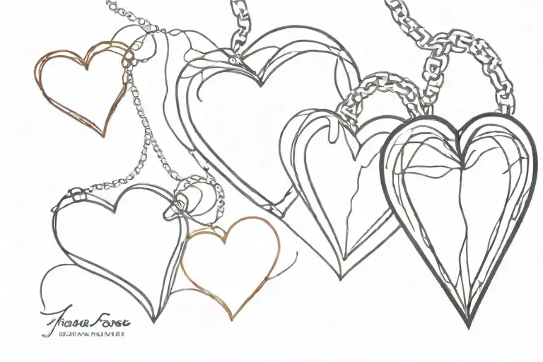 heart shaped locket tattoo design idea