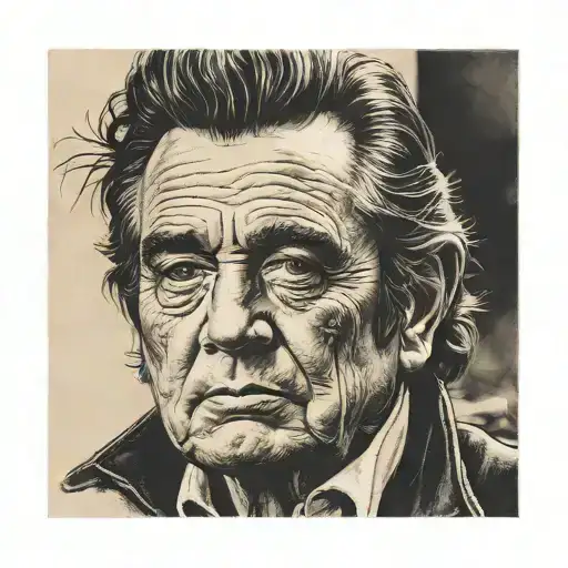 johnny cash tattoo design idea