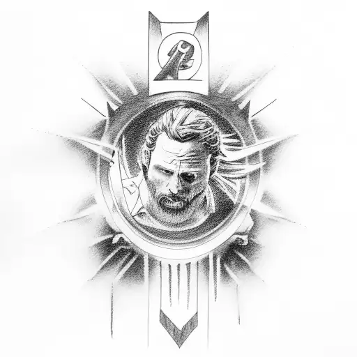 rick grimes - my mercy prevails over my wrath tattoo design idea