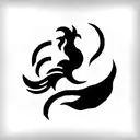 astrological phoenix tattoo design idea