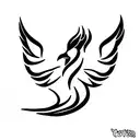astrological phoenix tattoo design idea