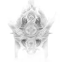 torii in heaven tattoo design idea