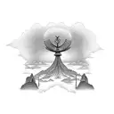 torii in heaven tattoo design idea