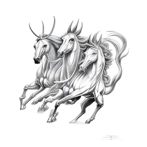 four horsemen of the apocalypse  tattoo design idea