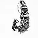 a totem pole tattoo design idea
