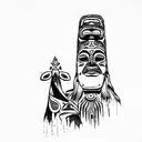 a totem pole tattoo design idea
