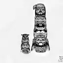 a totem pole tattoo design idea