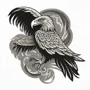 Eagles Jatayu tattoo design idea