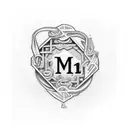 letters M P R A ,family, earth  tattoo design idea