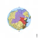 the picture of the steppe hills together with the outline of the republics of Donbass, all this is intertwined with a ri tattoo design idea