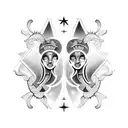 gemini zodiac tattoo design idea