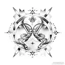 gemini zodiac tattoo design idea