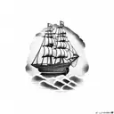 clipper ship with swallow tail birds tattoo design idea