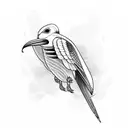 clipper ship with swallow tail bird tattoo design idea