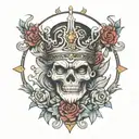 king lover warrior magician tattoo design idea